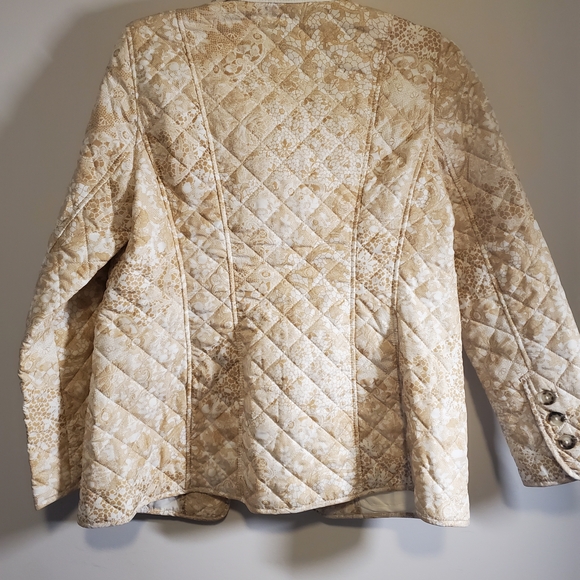 Chico's Beige Patterned Quilted Jacket - Picture 8 of 11